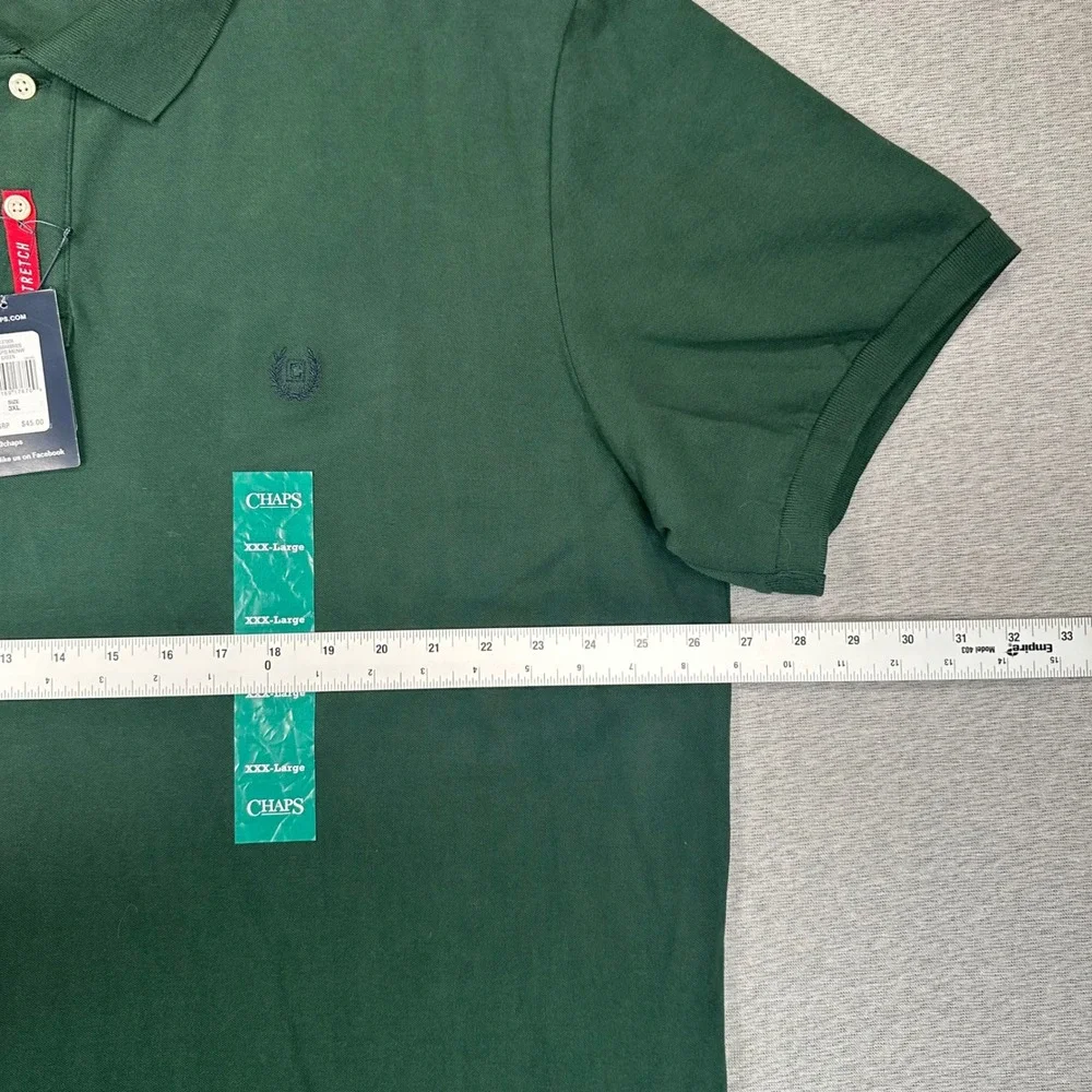Ralph Lauren Chaps Polo Shirt Mens 3XL Forest Green Short Sleeve‎ Stretch NWT
